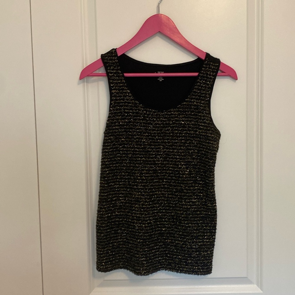 LOFT Gold Sparkling‎ Tank Top